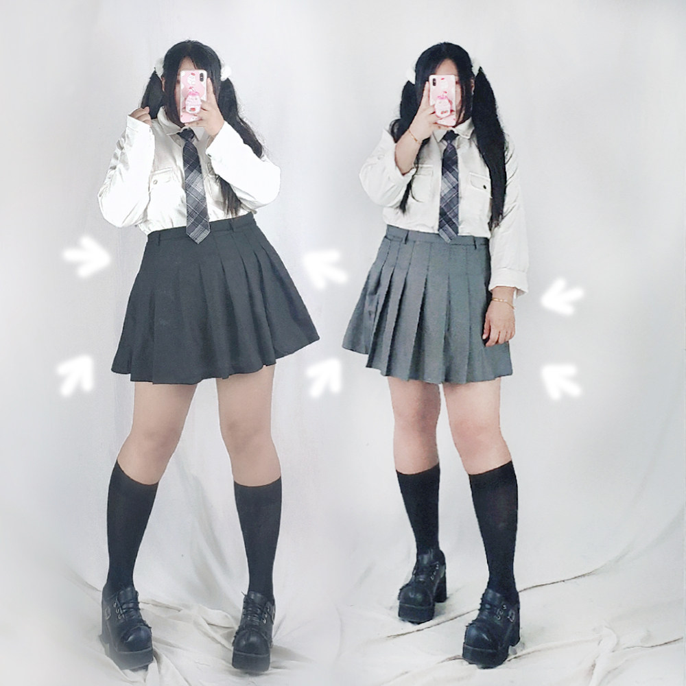 肉肉梦大码~显瘦的百搭少女百褶裙胖mmjk制服风高腰西装半身裙