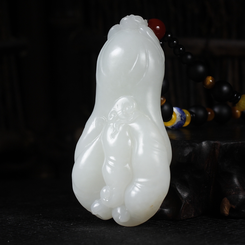 省级玉雕大师苏建云作品 和田玉羊脂白玉 佛手 201克