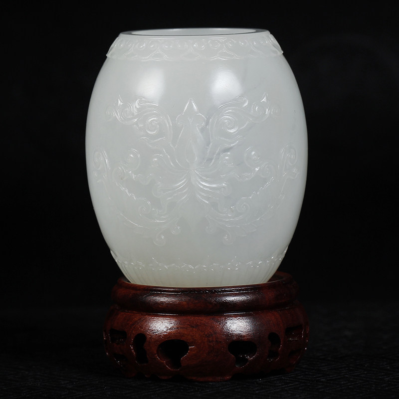 苏建云玉雕工作室作品 和田玉白玉 器皿 119克