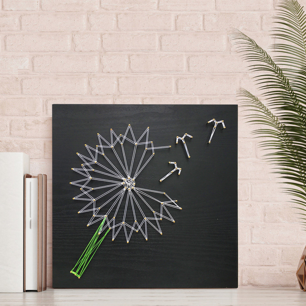 蒲公英绕线画纱线画钉子画diy弦丝画手工制作生日礼物装饰画女 士