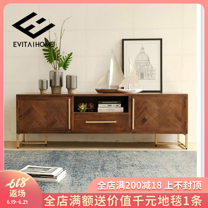 电视柜后现代简约美式客厅后现代轻奢家具电视机柜茶几电视柜组合|msdalam kategori perabot kediaman, kabinet, kabinet TV - dari Buy2taobao.com untuk memberikan perkhidmatan ejen Taobao profesional membeli