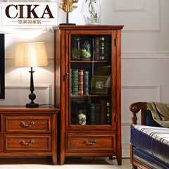 CIKA思家园美式乡村实木酒柜边柜客厅电视柜茶几组合柜视听储物柜