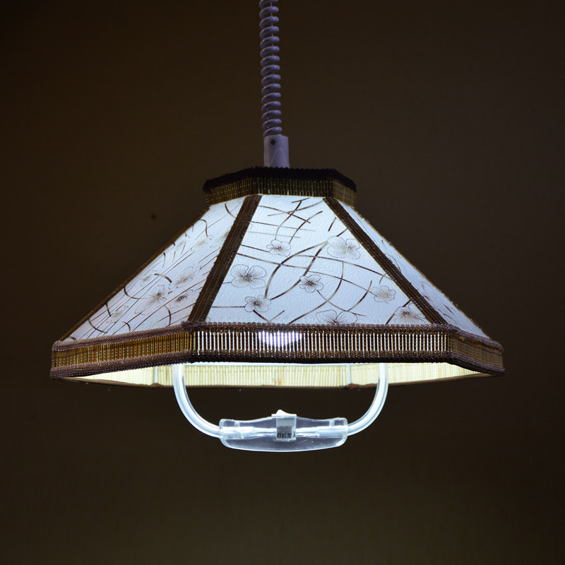 升降灯麻将灯现代简约餐厅吊灯书房卧室吊灯伸缩灯棋牌室伸缩吊灯