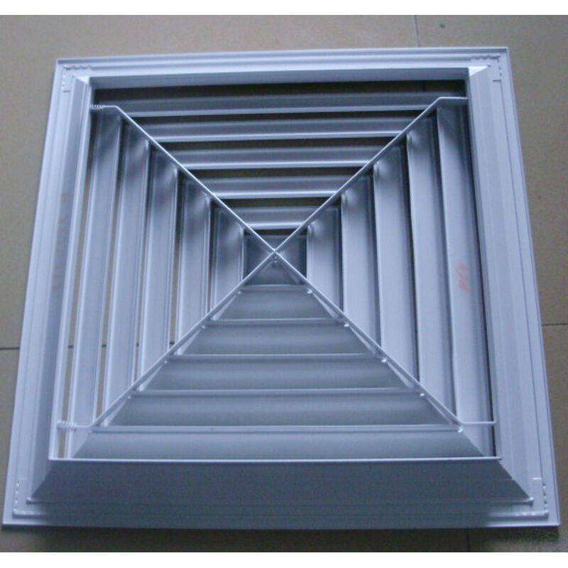 高端空排进回调出风口出风t口铝合金方形散流器通风口四面出风奢