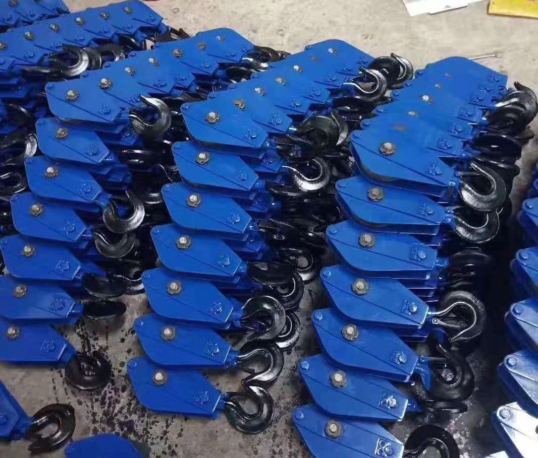 高端重型带轴f钢滑车吊运动省x力手定滑轮组起重滑车承丝绳滑奢华