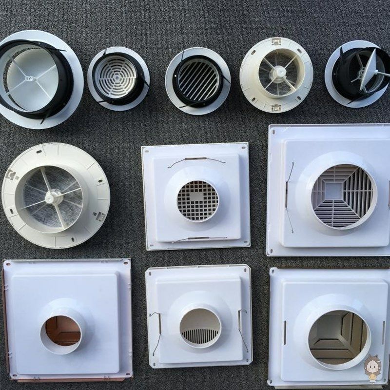 高端圆1盖f子2筒换气口中央空调风帽160假可百出s风口圆型爱叶奢