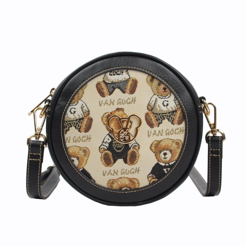 van gogh bear/梵高小熊2020新款时尚小圆包轻便甜美风v-105
