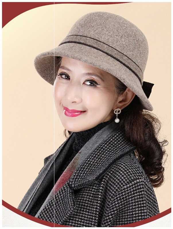 高端年人a帽子女士秋冬季老太奶天四十岁妈妈帽老太人冬奶保暖奢