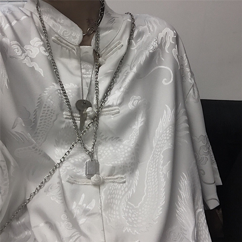 ins个性潮中国风短袖男女汉服暗黑系宽松唐装复古风古装盘扣禅服在类目 女装/女士精品, 唐装/民族服装/舞台服装, 唐装/中式服装, 上衣中 - 来自Buy2taobao.com提供专业的淘宝代购服务
