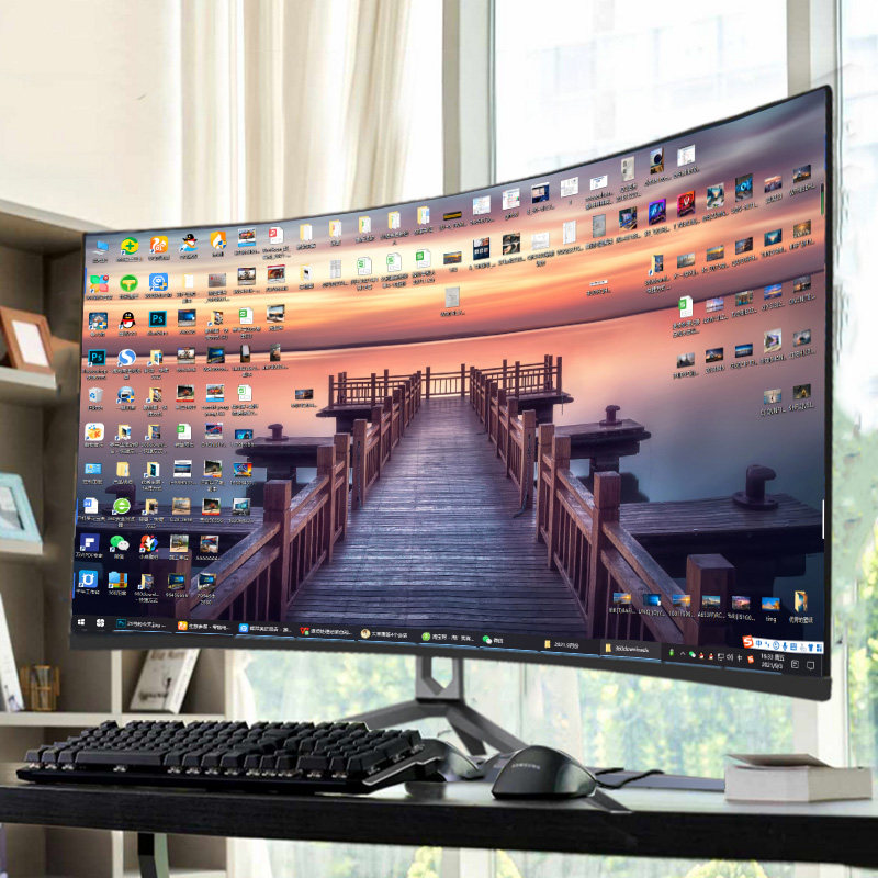 32英寸曲面144hz显示器27高清2k游戏hdmi台式液晶电脑165大屏幕24