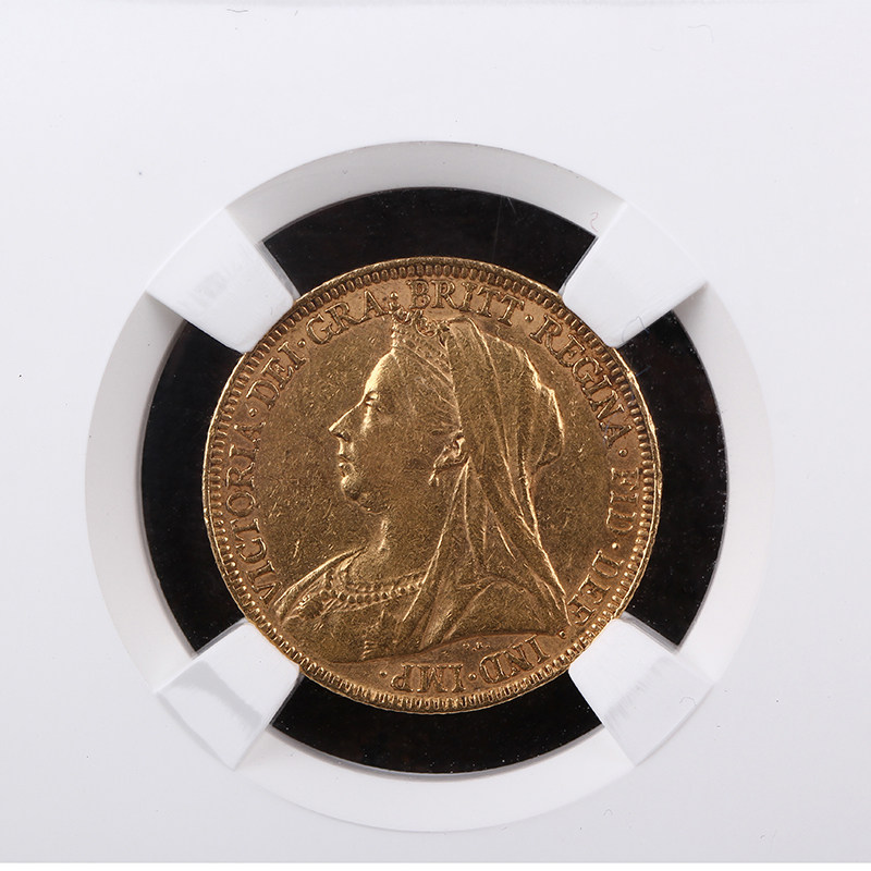 1894年英国维多利亚女王1索维林金币一枚