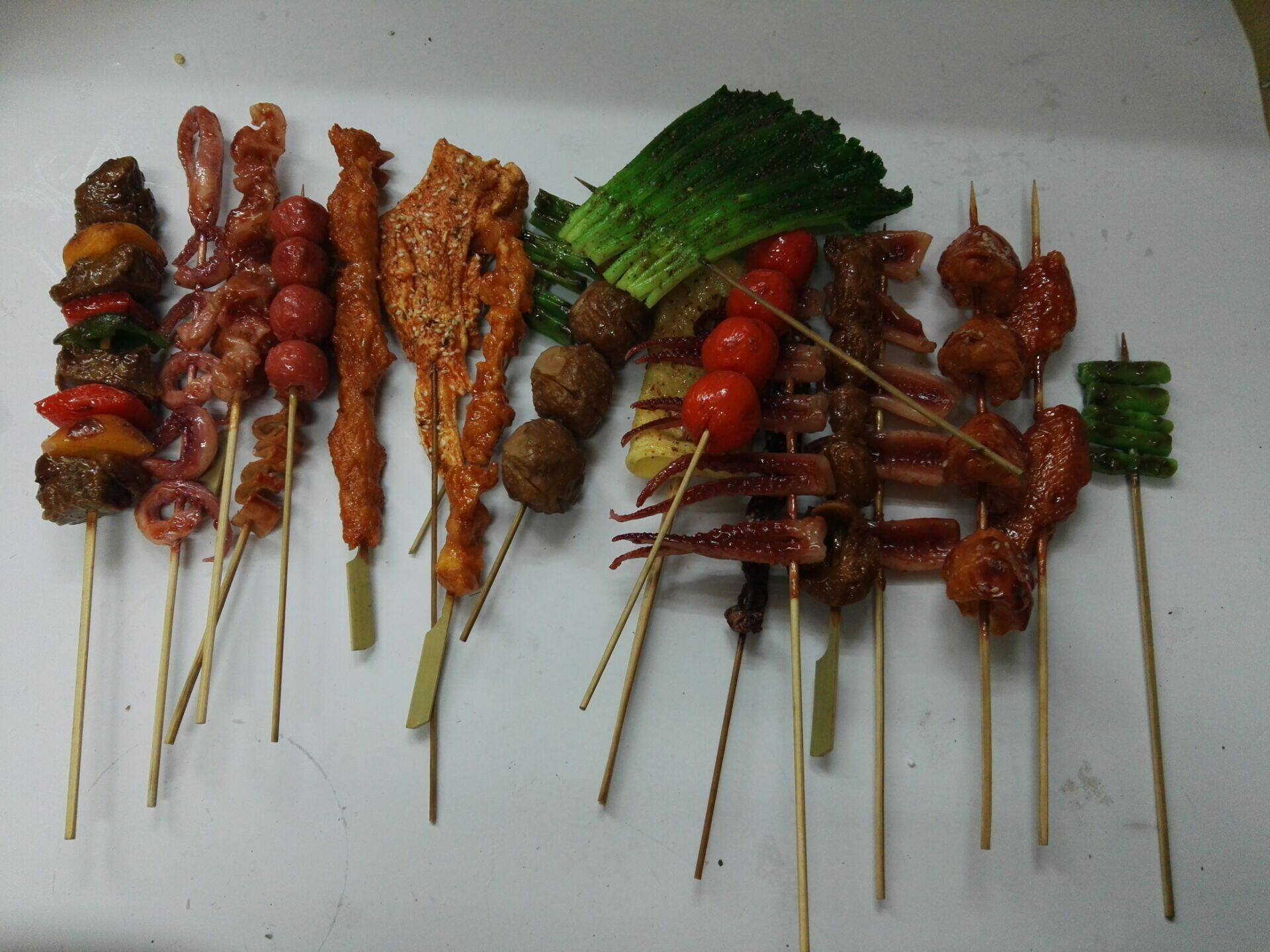 特卖仿真烧烤串模型 鱿鱼串 烤肉拍摄摆放道具酒店餐饮假样品装饰