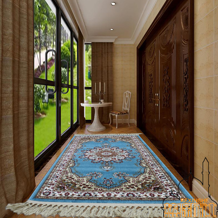 新疆和田机织丝毯客厅卧室门厅走廊毯现代时尚典雅加厚加大丝地毯