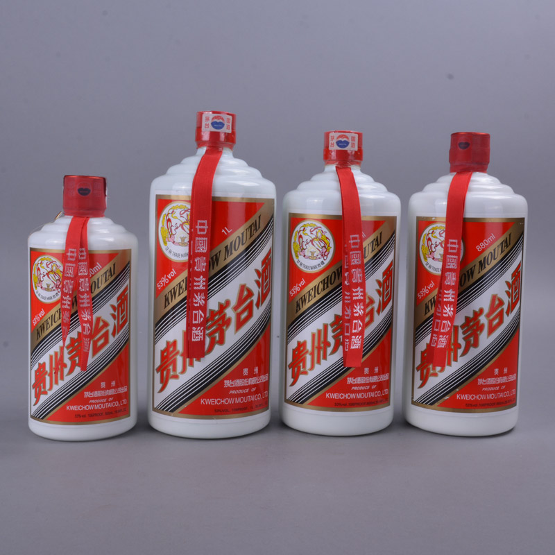 茅台2006-2014年 53度 1000ml 900ml 880ml 500ml 4瓶