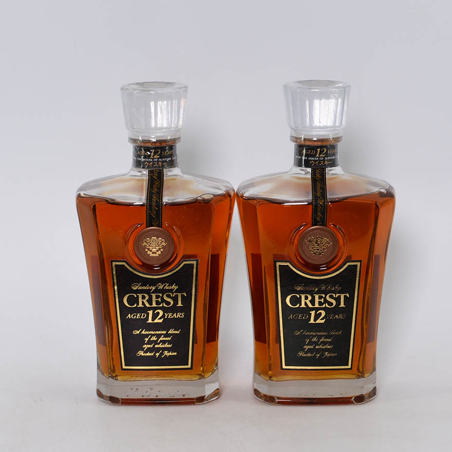 【20】90年代 三得利crest 12年威士忌 700ml 2瓶