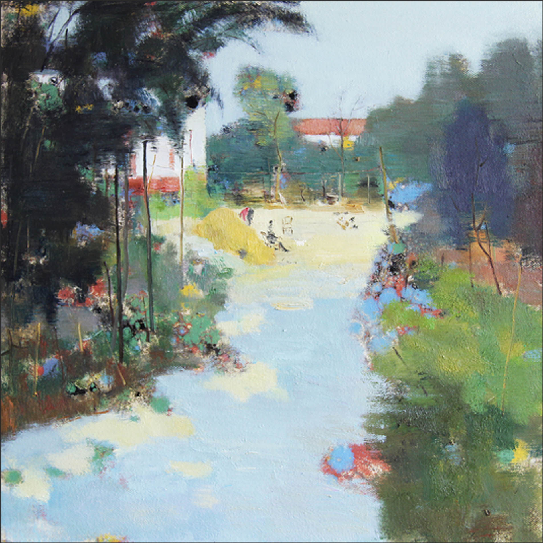 唐高丽《暖阳》湖南著名女油画家