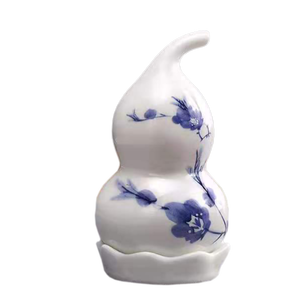 骨瓷棉签收纳盒创意家用客厅陶瓷酒店纯白色简约葫芦牙签罐牙签筒