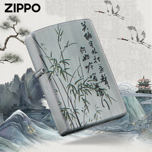 Zippo古风新中式打火机 且听风吟正品旗舰店官网防风煤油外壳送礼