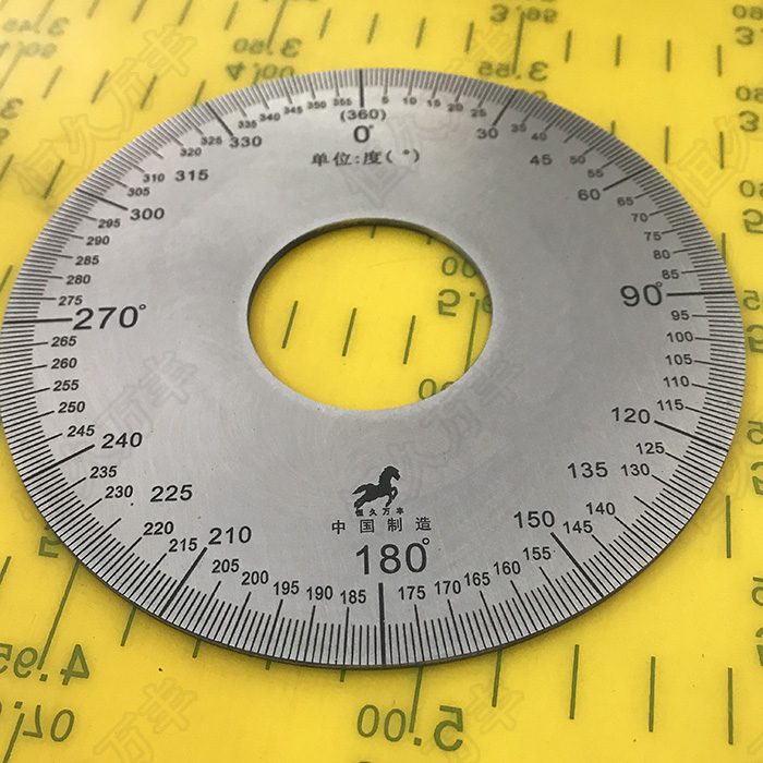 刻度盘360度刻度盘角度盘机械圆盘通用刻度盘外径120内径40厚2