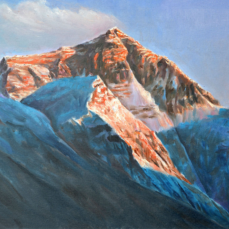 王洪升《圣山》布面油画