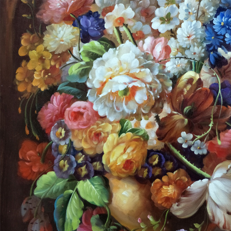 【即刻拍】吴永伟《宫廷花卉》布面油画