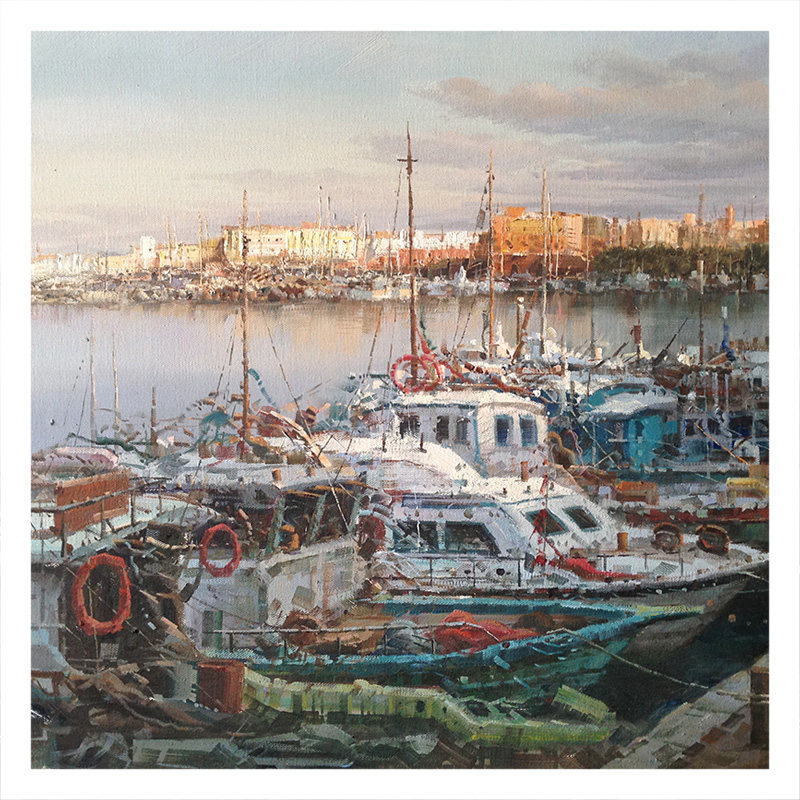 黄劲松《码头之九》 布面油画