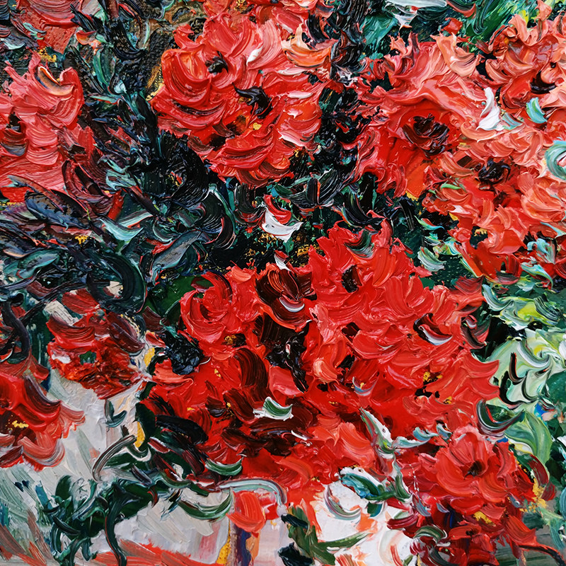 【即刻拍】临摹 莫奈《雏菊》布面油画