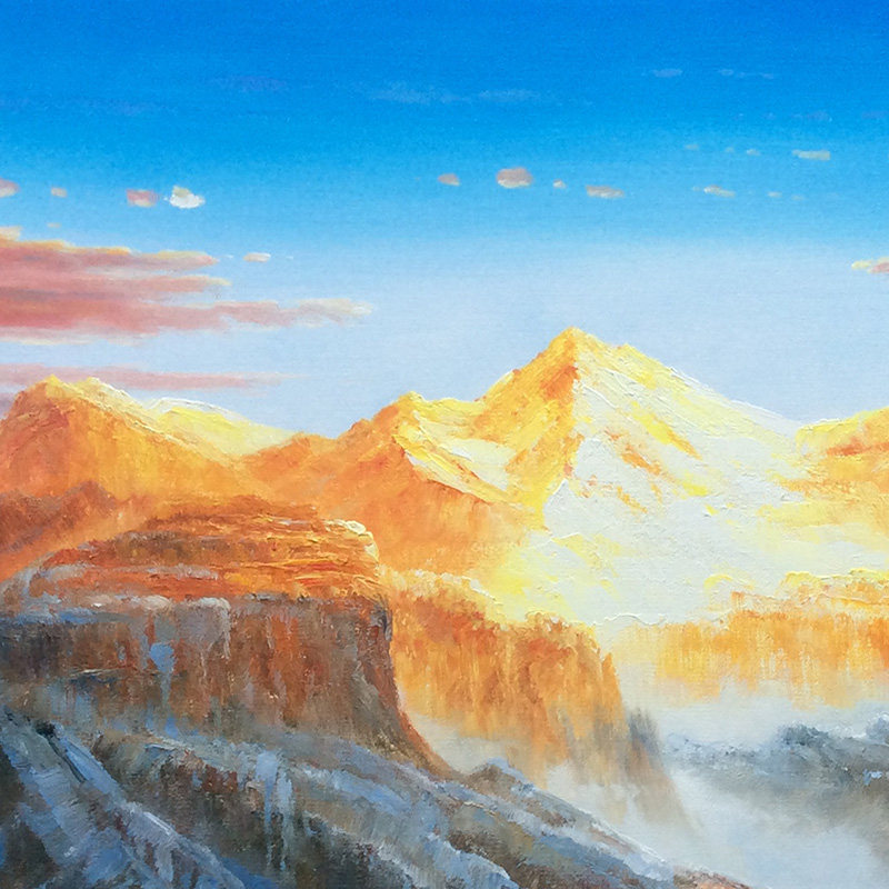 吕金益《金光万道》 布面油画