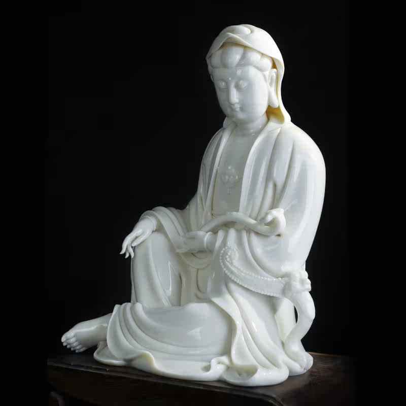 【如意观音】省工艺美术师林建平作品 德化白瓷藏品