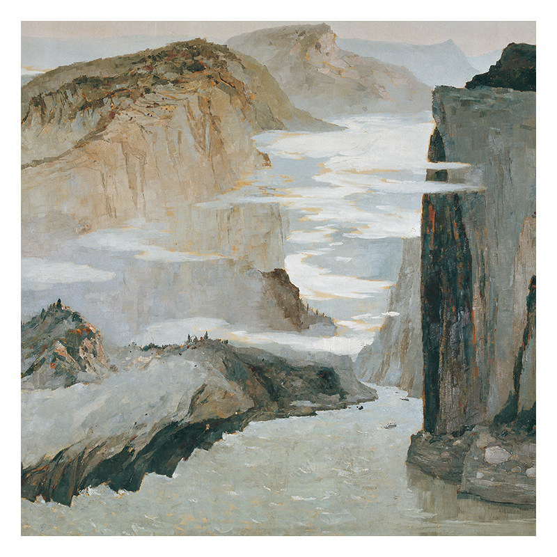 [双十二]一代艺术大师吴冠中《长江三峡(二)》综合版画