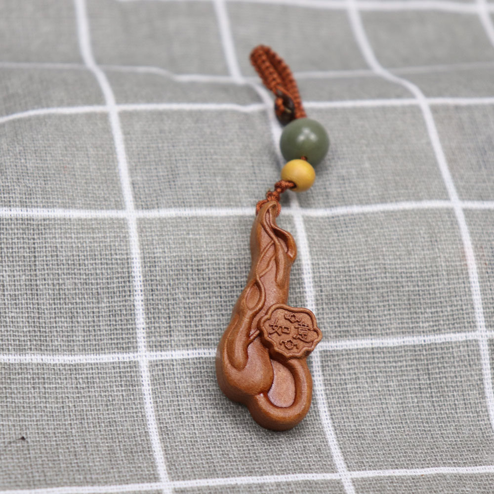 一折木雕挂件 钥匙扣