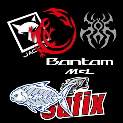 汉魂贴纸适用于路亚logo鱼轮水滴轮鱼杆logo贴纸装饰定制 5364