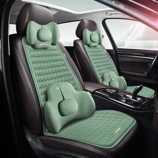 夏季汽车坐垫单片凝胶座垫冰丝凉垫蜂窝凉席垫四季通用硅胶垫绿色
