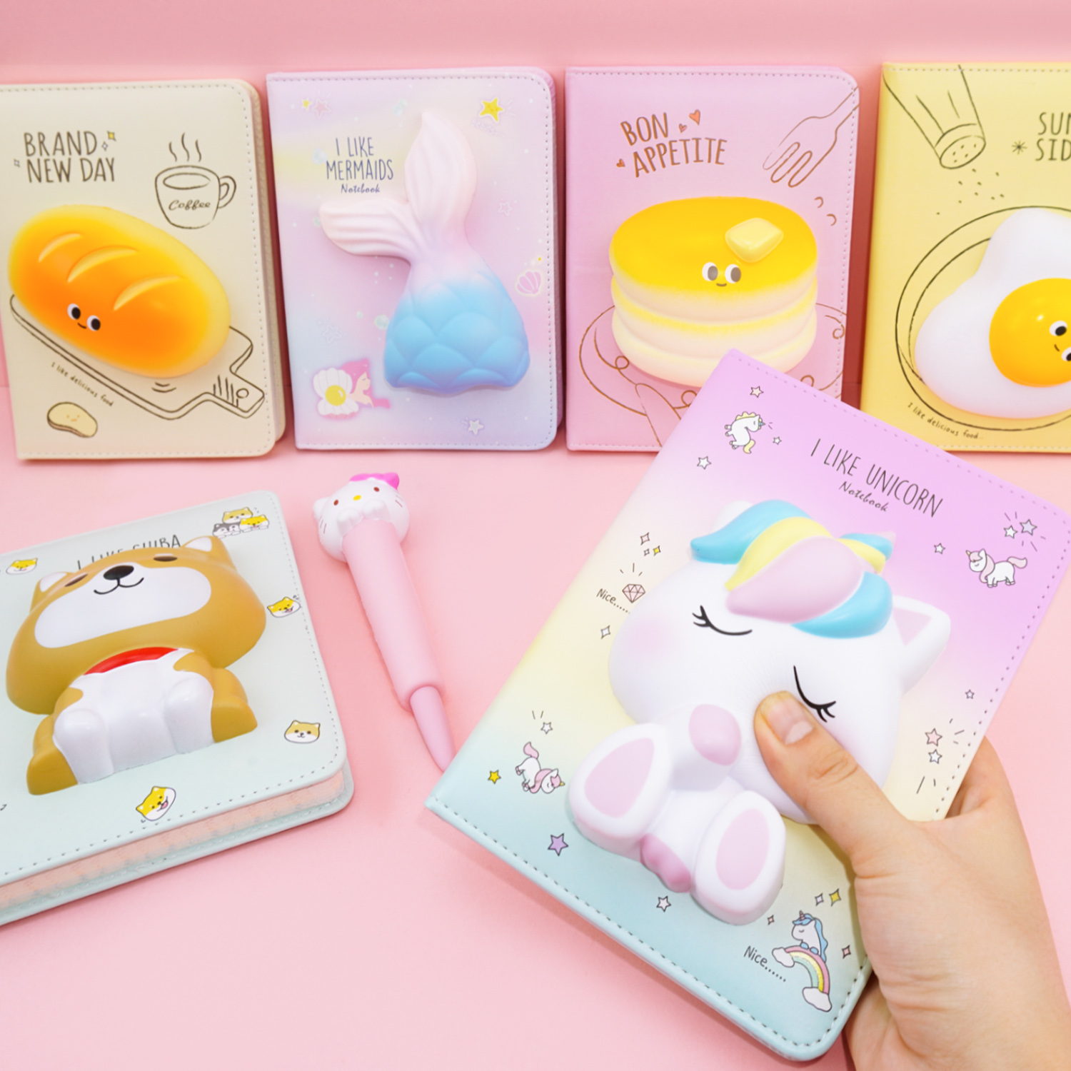 一正减压笔记本网红创意卡通可爱软绵绵手账本解压发泄本日记本