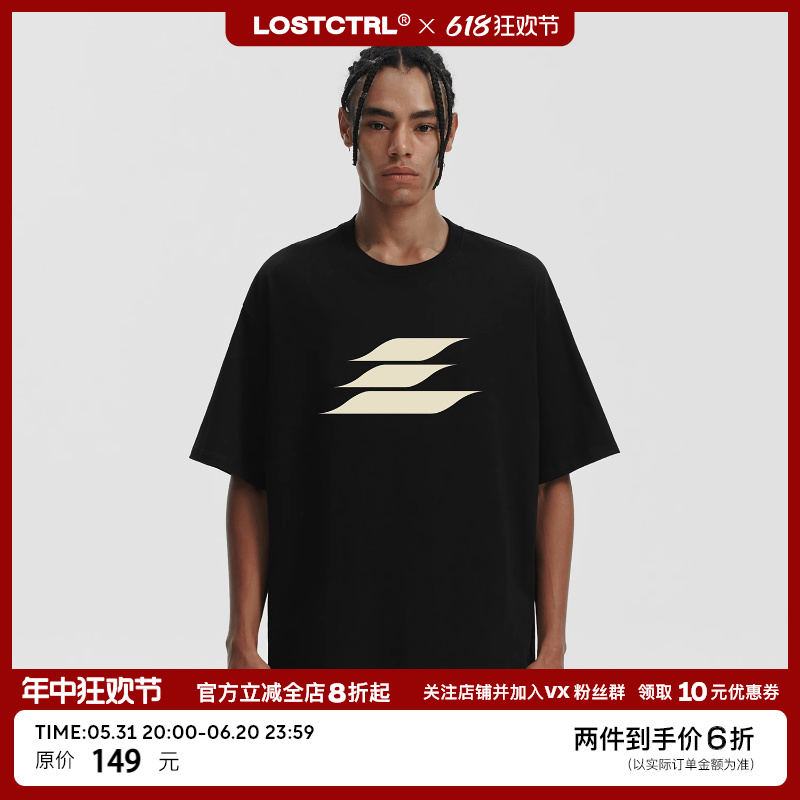 LOSTCTRL印花logo短袖T