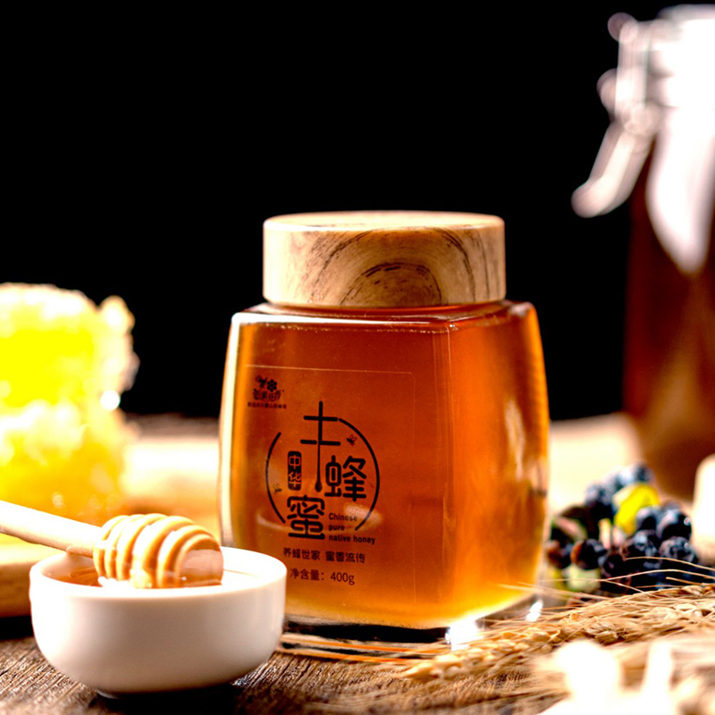 沂蒙花香中华土蜂蜜沂蒙农家自产天然土蜂蜜玻璃瓶装400g