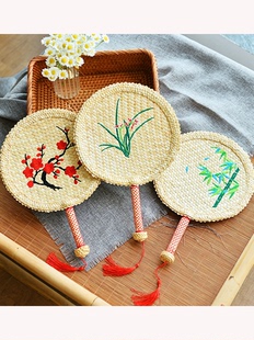 定制扇子大蒲扇刺绣老式夏季手工编织宝宝婴儿童小芭蕉扇家用手摇
