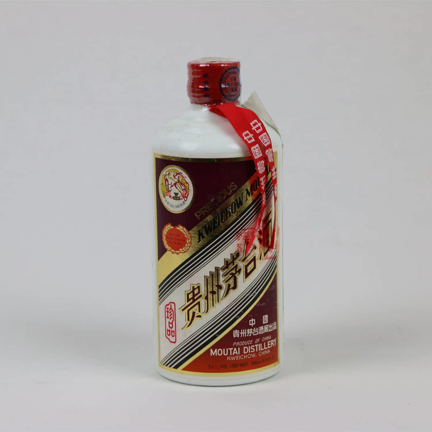 91年 500ml 珍品贵州茅台【粗曲印 1瓶 53度 酱香型】