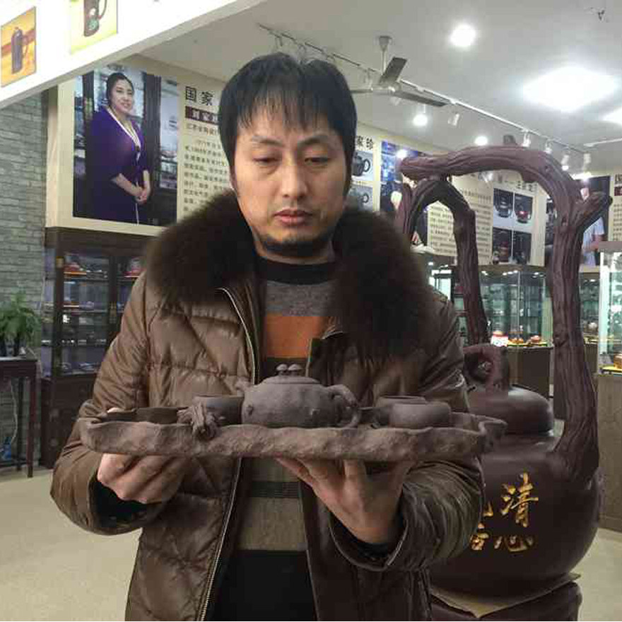 【供春十件套】金砂紫泥 工艺复杂 成品率低 著名陶艺家汪庆红 - 拍卖