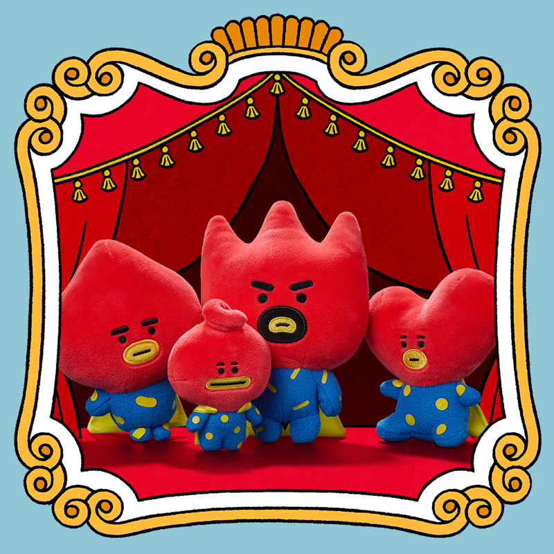 bt21 universe 卡通动漫周边萌趣tata站立玩偶套装line friends