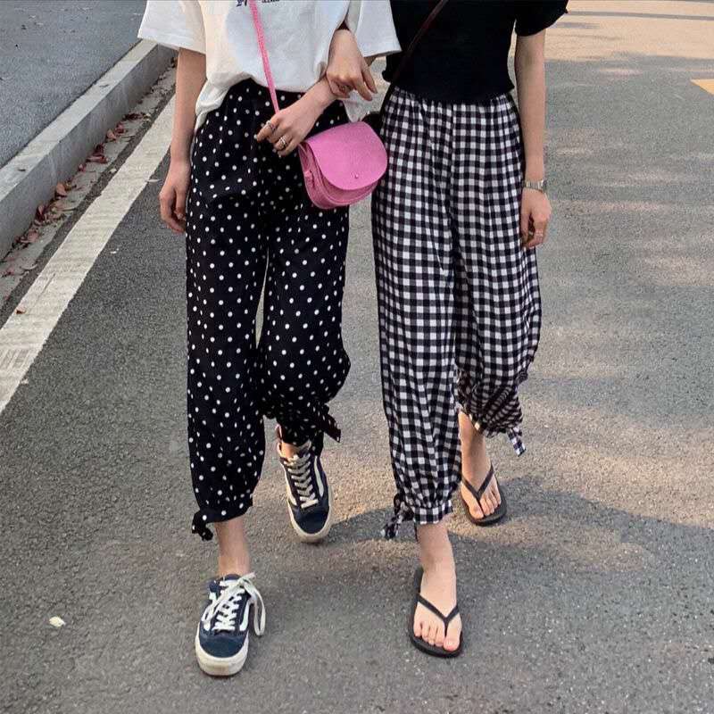 小波点阔腿裤短袖气质新款束脚裤大童连体韩国轻薄裙裤妈妈款褶皱在类目 女装/女士精品, 裤子, 休闲裤中 - 来自Buy2taobao.com提供专业的淘宝代购服务