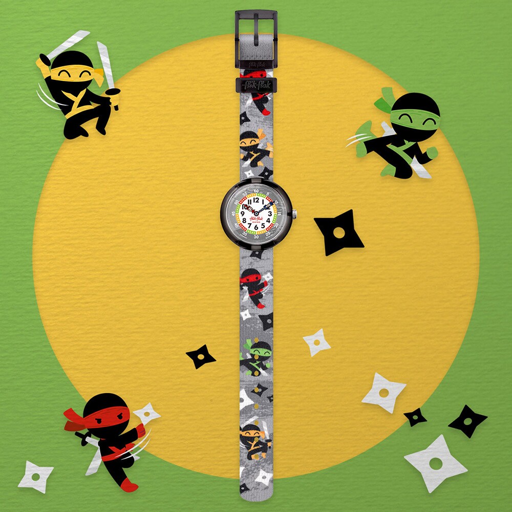 swatch 斯沃琪旗下flik flak飞菲瑞士防水学生儿童手表zfbnp203