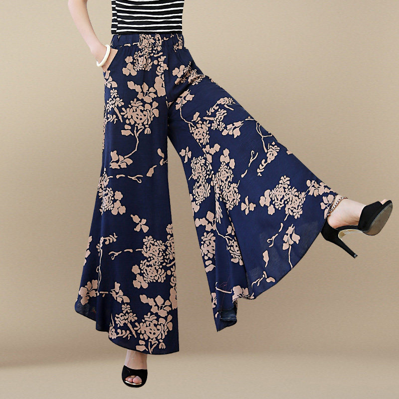 女士花裙裤