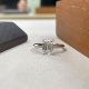 6*8培育高碳钻s925纯银戒指1.5克拉高级感祖母切工艺指环饰品