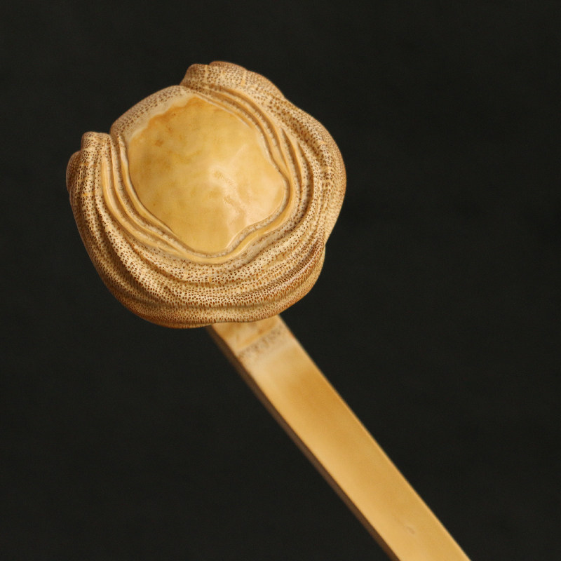 精工纯手工实心竹老竹根雕刻老玉如意手把摆件把玩竹雕文玩禅竹编