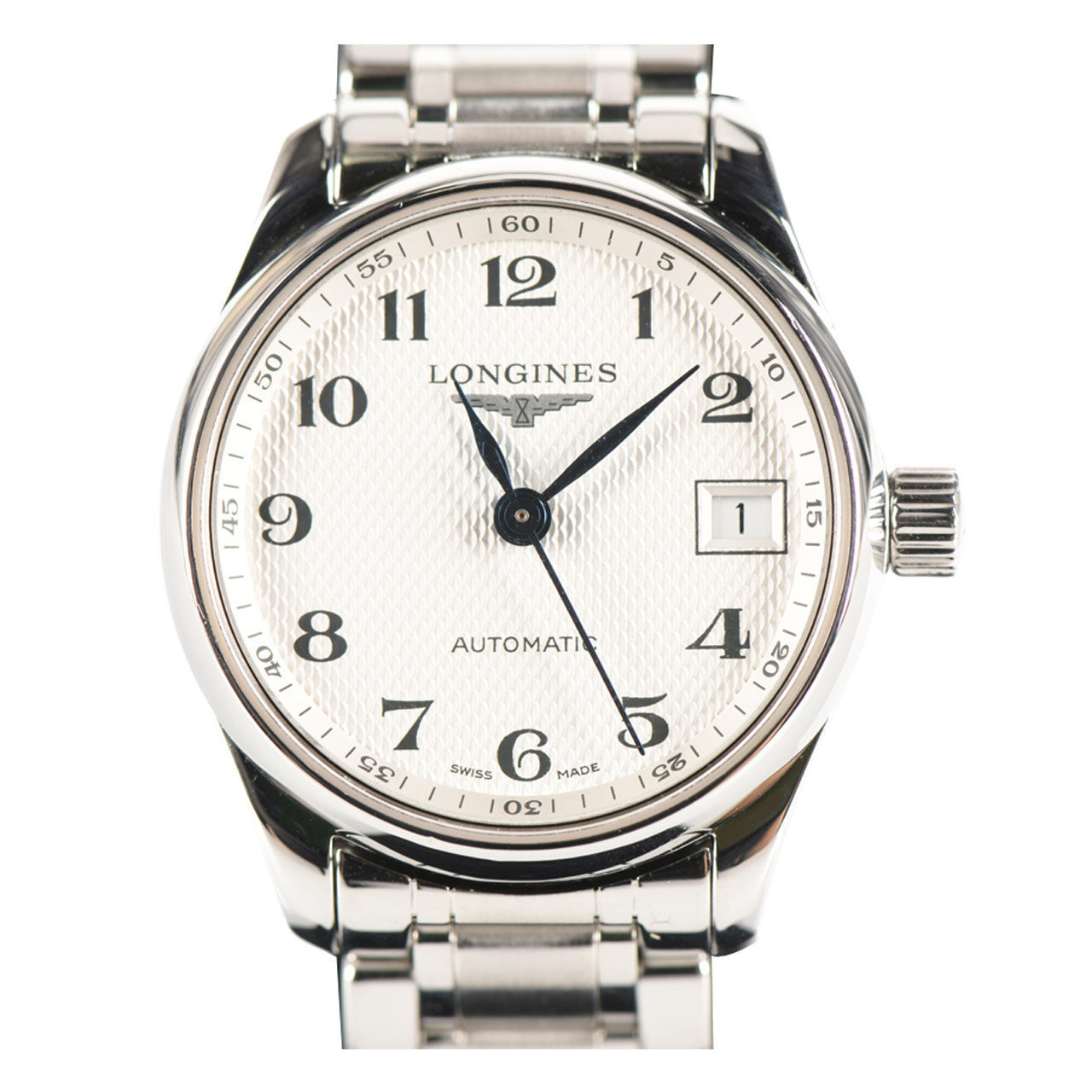 [9.8新]longines浪琴女士日历精钢自动机械表名匠系列10009601