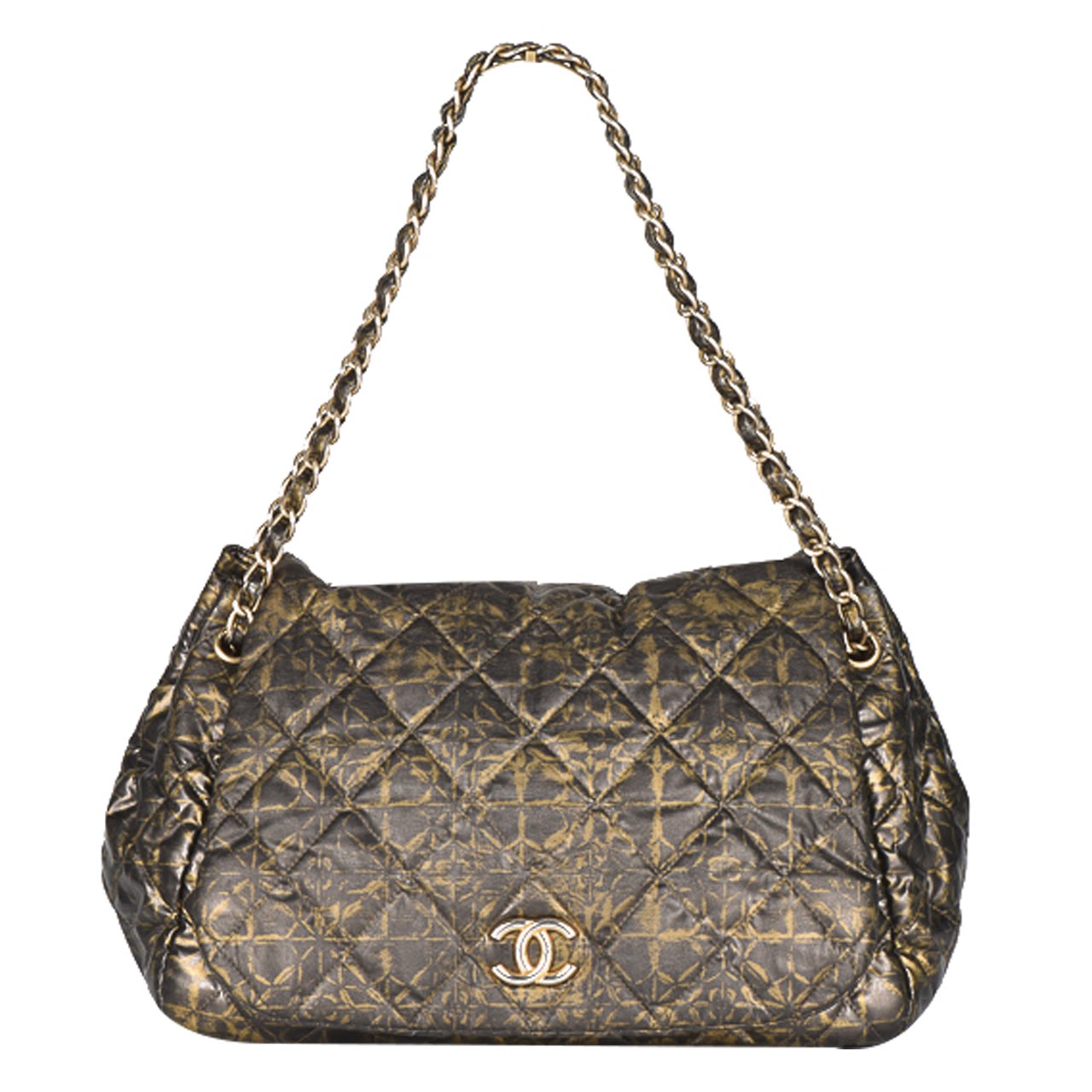 [9.0新]香奈儿chanel女士印花帆布涂层链条单肩包10008853