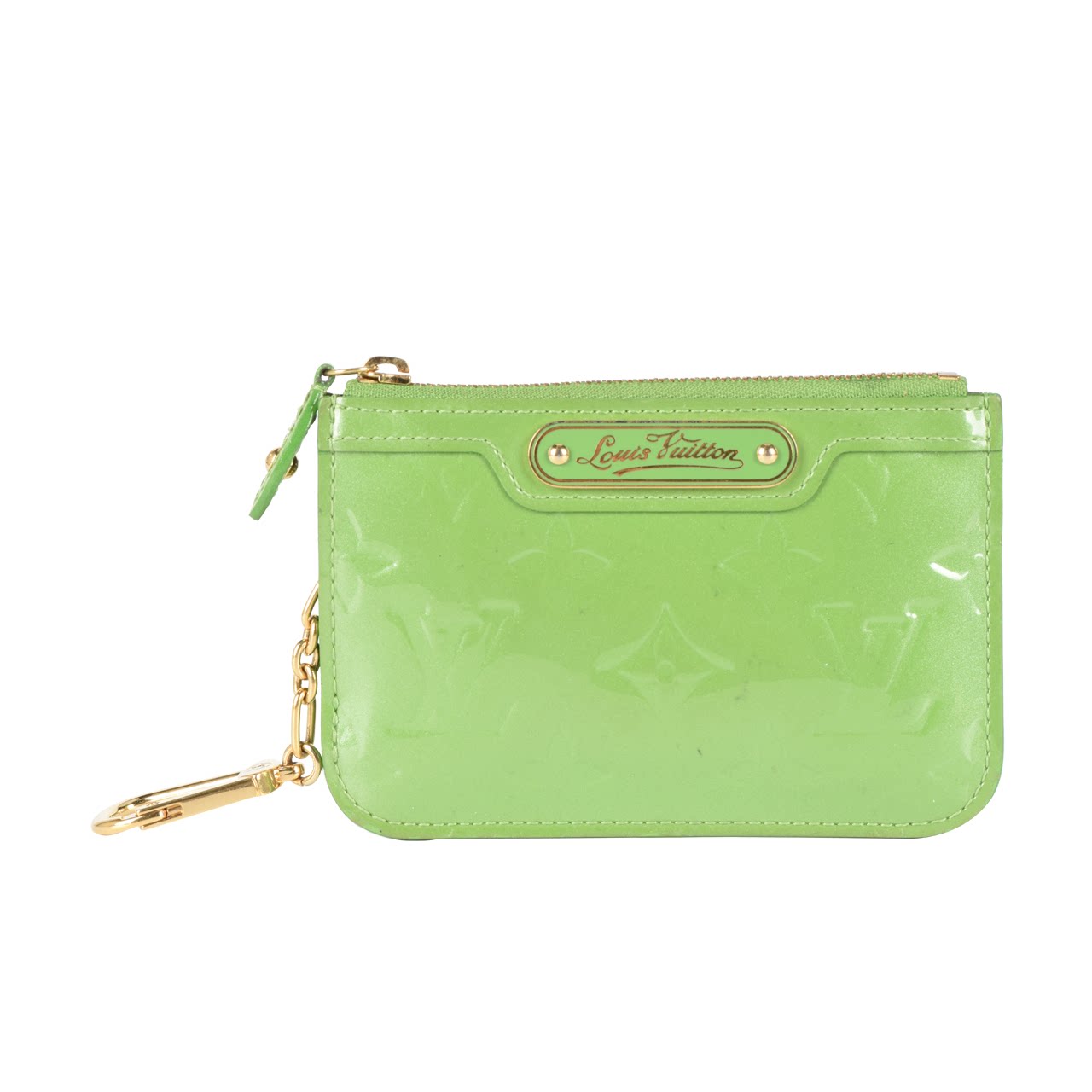 [9.0新]路易威登lv女士草绿色漆皮拉链零钱包10004574