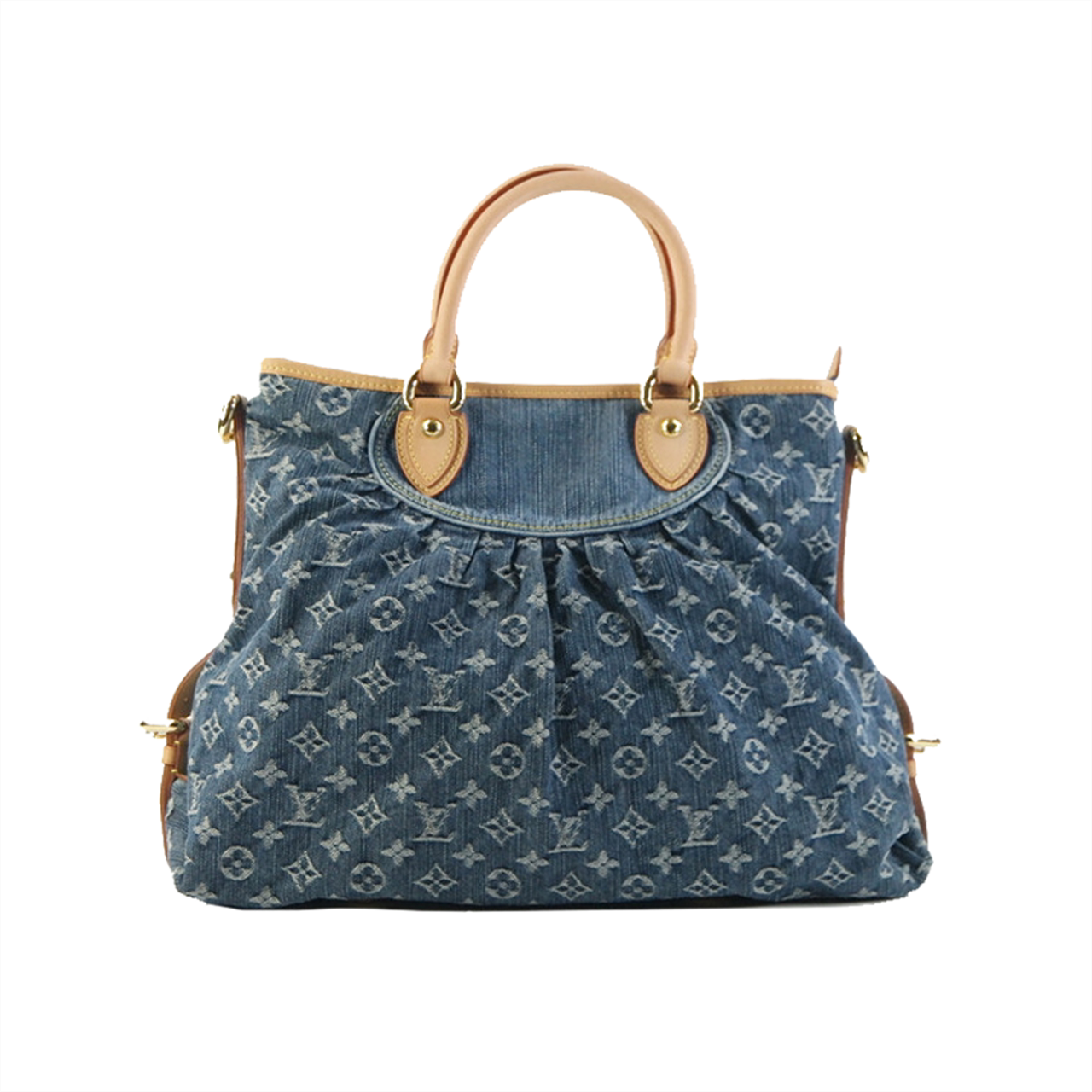 [9.8新]lv 老花牛仔帆布两用包 b1607060006