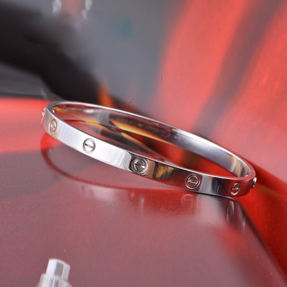 【中古】cartier/卡地亚 750白金 love手镯 21号